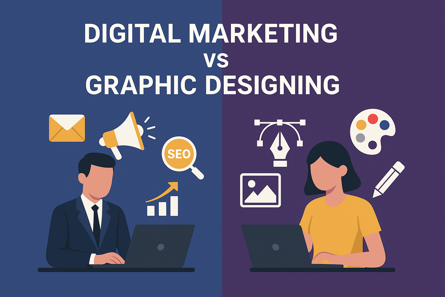Current image: Diffrence between Digital Marketing vs Graphic Designing